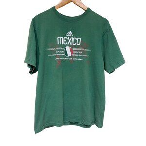 Adidas FIFA South Africa Mexicao 2010 Green Soccer T-Shirt Size Large